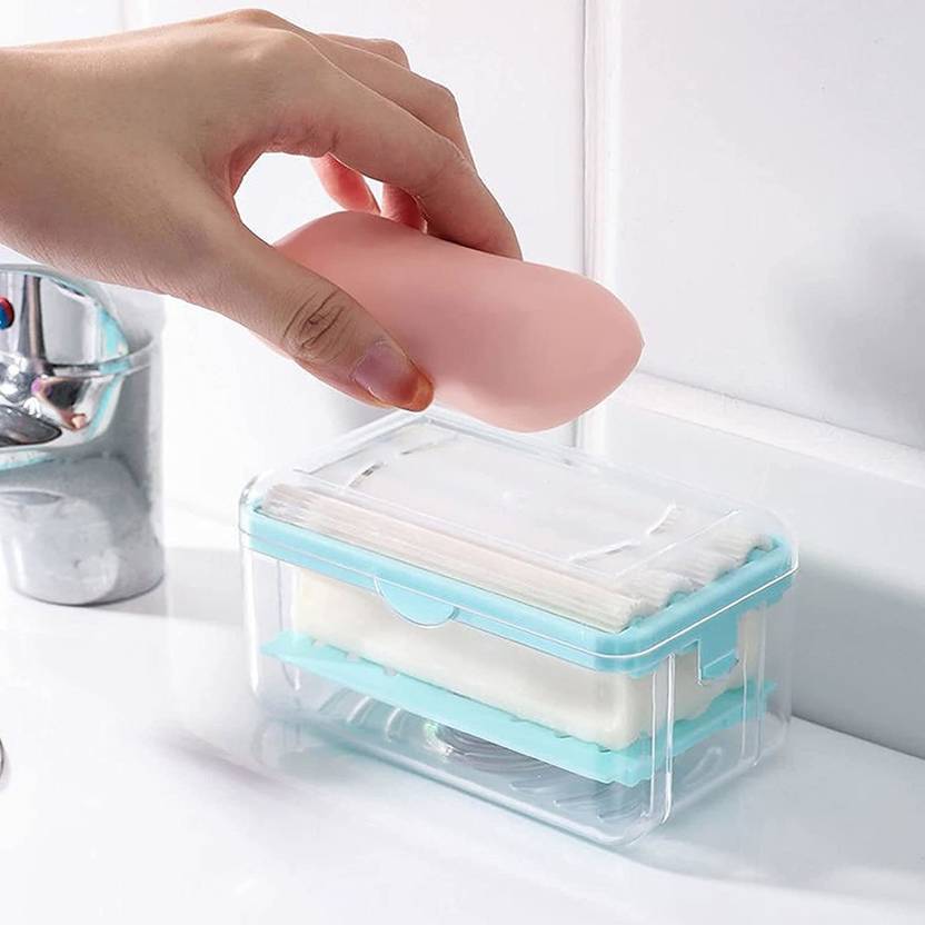 PRM Multifunctional Soap Savers Case Container, Bar Soap Holder with Sawtooth Roller Price in