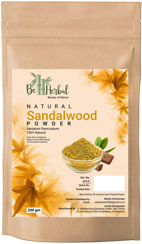 BE HERBAL Sandalwood powder|Simply Dummy|Typesetting Industry|(200 g)