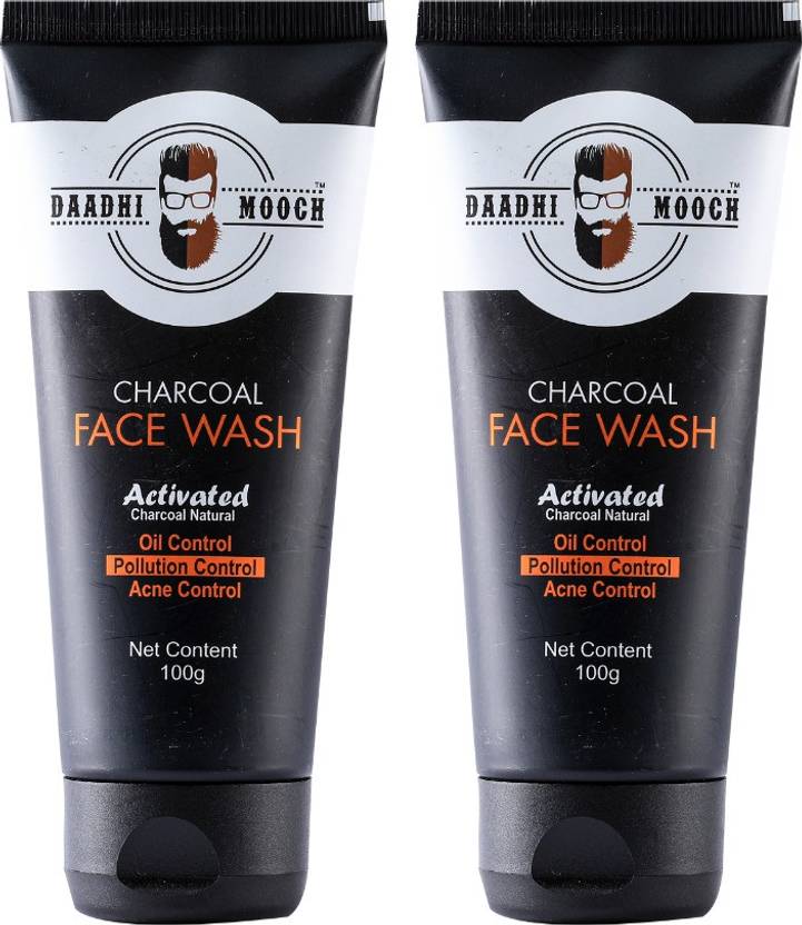 Daadhimooch Beard Mustache Activated Charcoal Combo for Men , Oil