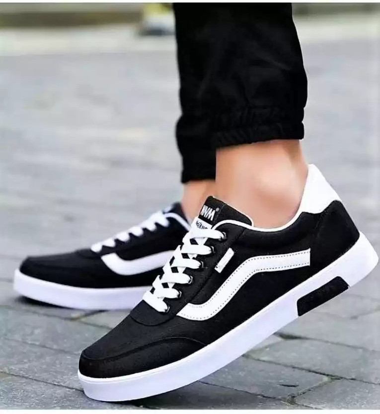 black casual sneakers