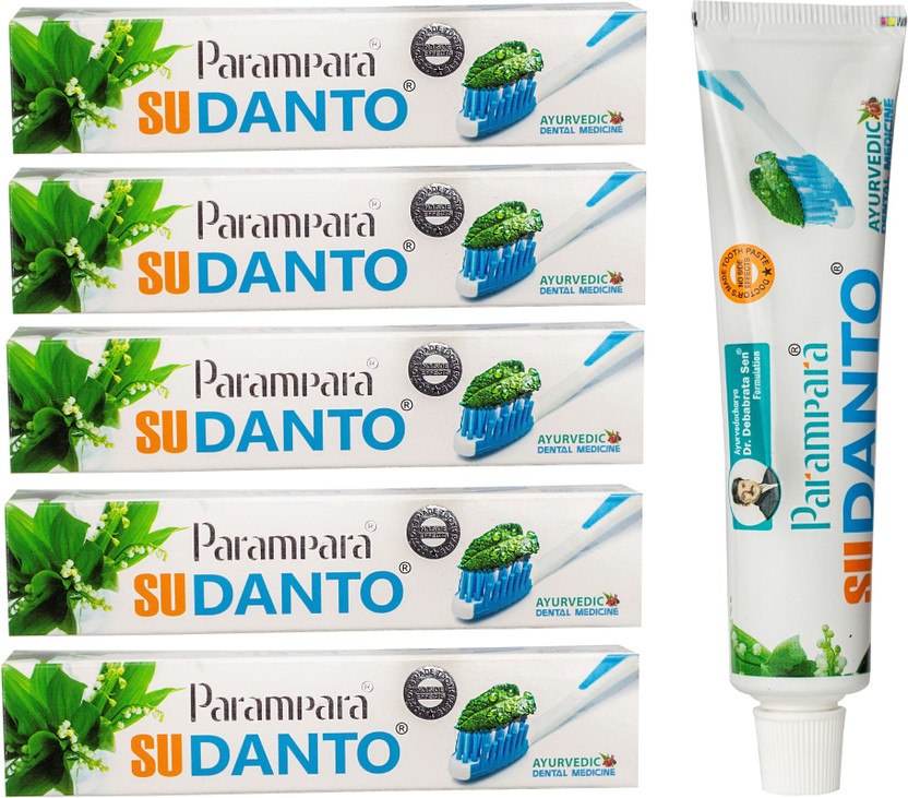 Parampara Parampara Dental Care Sudanto Paste 100 Pack of 5 Toothpaste(500 g, Pack of 5) - Flipkart Deal