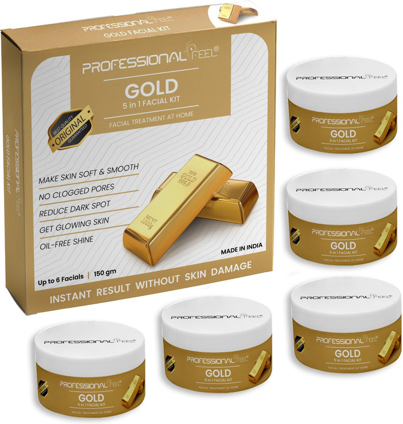 PROFESSIONAL PROFESSIONAL FEEL 24K Gold Facial Kit, Women & Men All Type Skin Whitening & Fairness(150 g) - Flipkart Deal