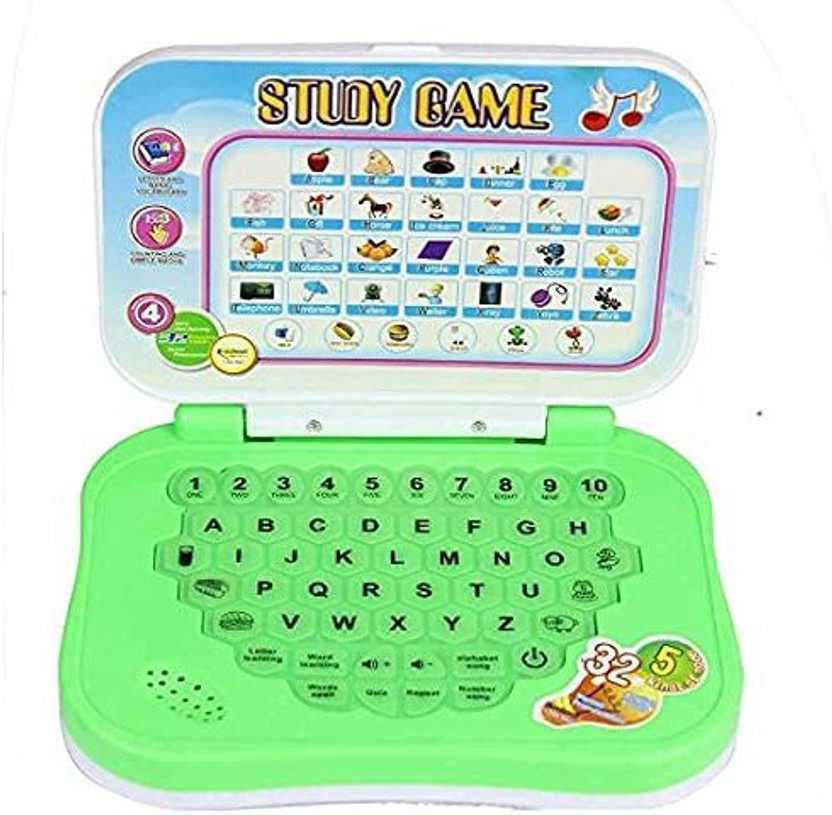 mega shine Mini Laptop with Sounds for Kids Learning with Fun, English Learner Game(Multicolor)
