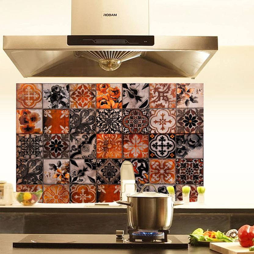 StickerYard 68 cm Kitchen Tile Wall Sticker Self Adhesive Sticker Price