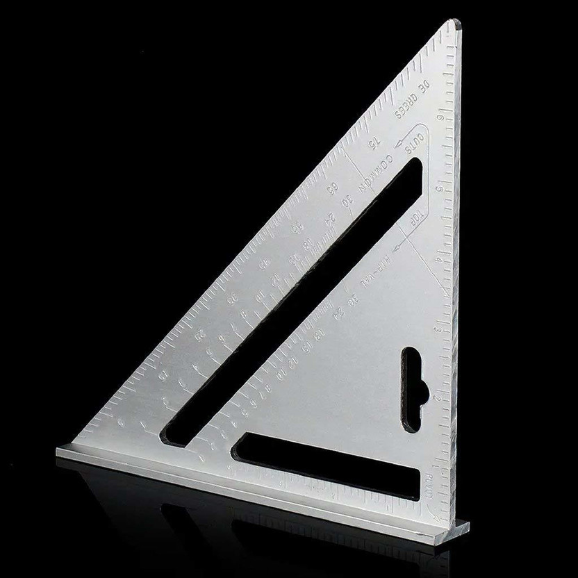 Emergity Emergity Aluminum Carpentry Speed Square Right Angle Triangle Protractor Scale Tri-Square(Pack of 1) - Flipkart Deal