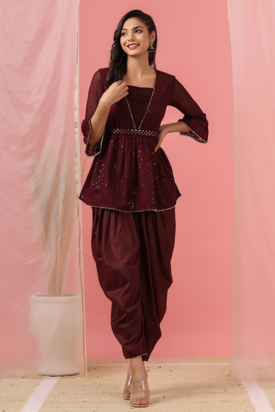ladies dhoti top