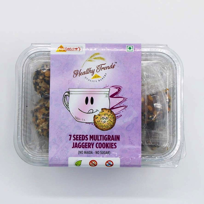 HEALTHY TRENDS MULTI-GRAIN MIX SEEDS WHOLEWHEAT JAGGERY (NO MAIDA, NO SUGAR, NO EGG) HEALTHY DIET COOKIES Multi Grain Biscuit(275 g)