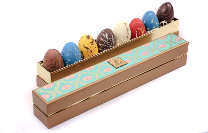 Zoroy Luxury Chocolate Easter Eggs Gift box Floral Hamper Online Eggs Duck Bunnies Chocolate Pack Combo Combo(120 -G)