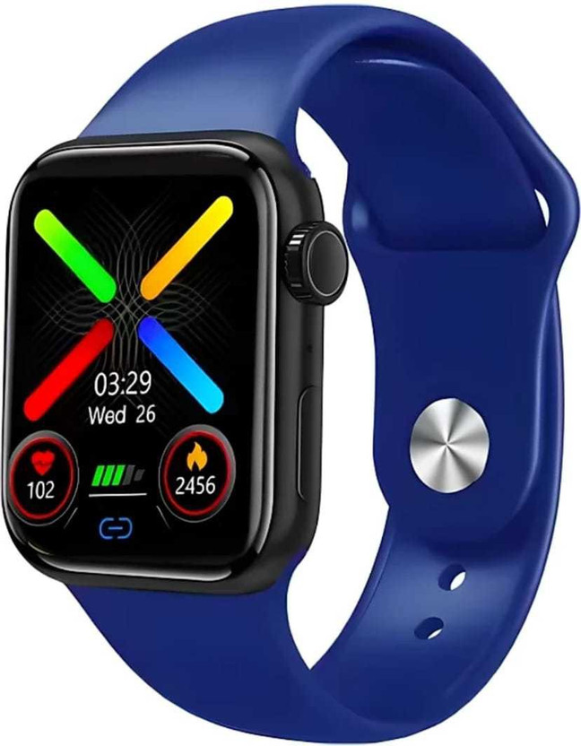 HRYFiNE 1.7"Touch Screen, Fitness Watch & Heart Rate, Sleep and Blood Oxygen Android4.4 Smartwatch(Blue Strap, REGULAR)