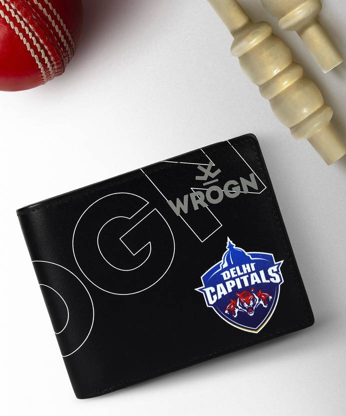 WROGN Men Black Genuine Leather Wallet  (4 Card Slots)