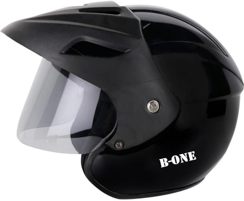 TIGER TIGER ONE OPEN FACE HELMET [ SIZE : M ]Motorbike, High Impact Shell, ISI : Approved. Motorbike Helmet(Black, Cap Black) - Flipkart Deal