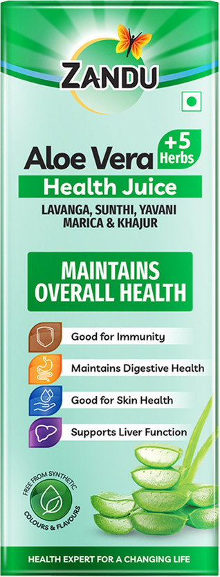 ZANDU Aloe Vera + 5 Herbs Health Juice(1 L)