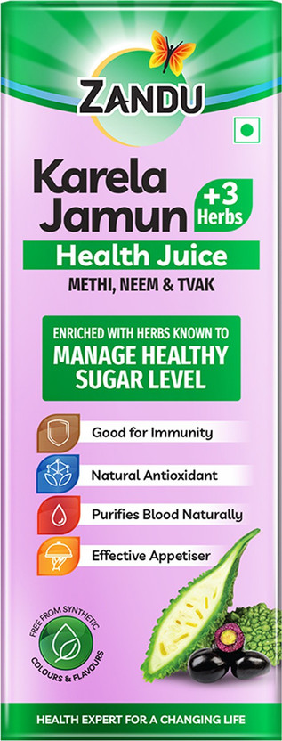 ZANDU Karela Jamun + 3 Herbs Health Juice(500 ml)