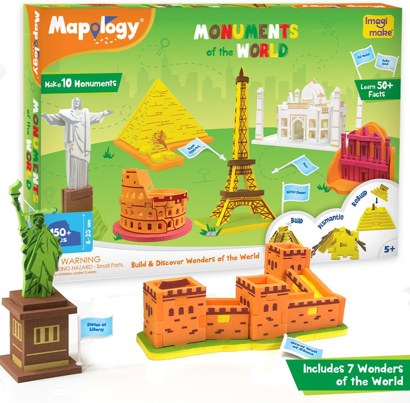 Imagimake Monuments of The World Educational Toy and Learning Aid - Puzzles for Kids(Multicolor)