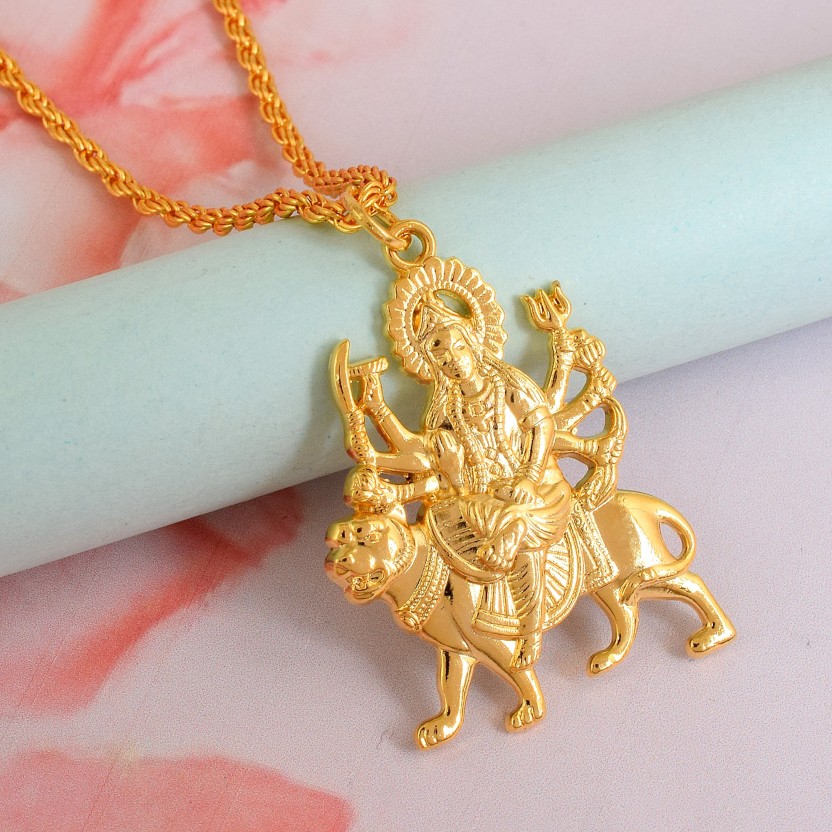 durga ji gold locket