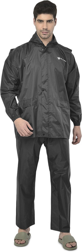 Wet Off Hood Solid Men \u0026 Women Raincoat 