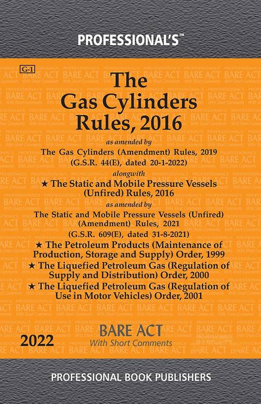 Gas Cylinders Rules 2016 Buy Gas Cylinders Rules 2016 by Professional
