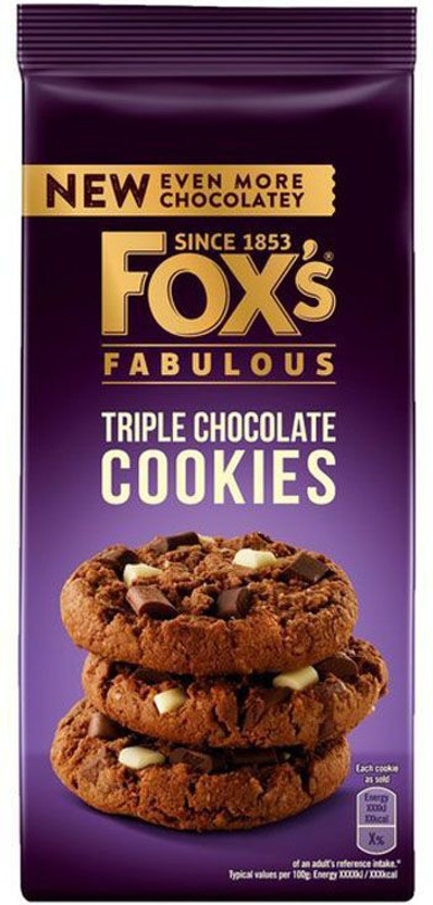 FOX'S Fabulous Triple Chocolate Cookies Biscuits Imported 180gms Cookies(180 g)