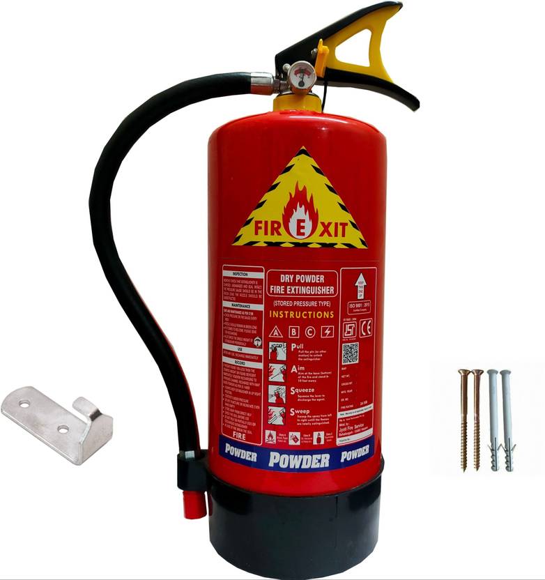 Fire Exit ABC Extinguisher (With Hose Pipe, Screws, Nylon Sleeves, Lug