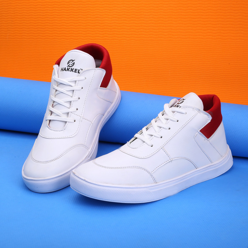 HAKKEL Red White Sneakers For Men 