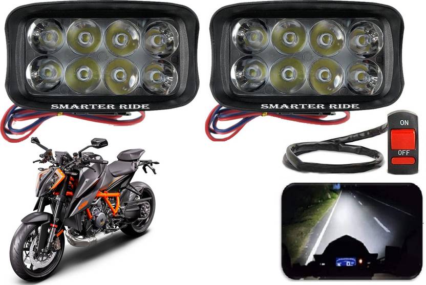 Smarter Ride 8 LED Shilon Fog Light with on/off Switch for KTM 890 Duke R Headlight, Fog Lamp