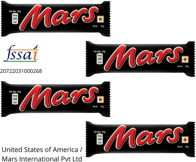 MARS Nougat & Caramel Filled Chocolate (IMPORTED FROM USA) (PACK OF 4) Bars(4 x 51 g)
