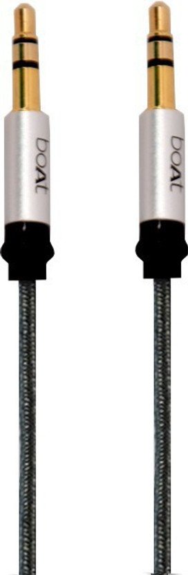 Metallic AUXS500-1.5 Audiophile Grade Premium Stereo Audio Braided Aux Audio Cable-1.5Meter(Compatible with Mobile, Tablet and Laptop, Silver)