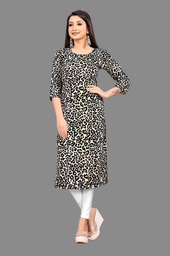Details 85+ leopard print kurti designs latest thtantai2