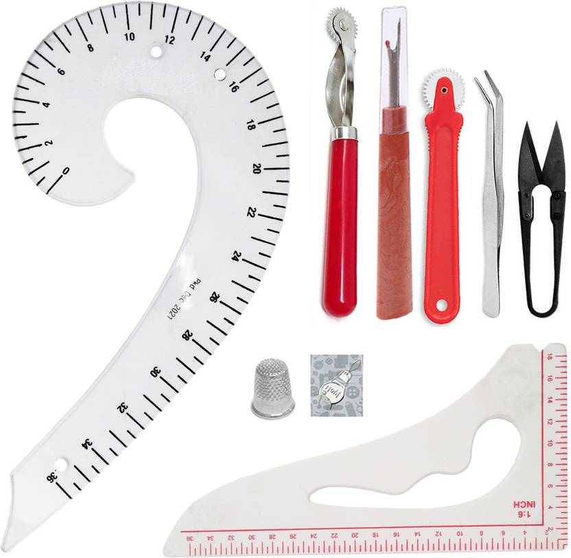 KYP Fashion Tracing Wheel,Seam Ripper,Overlook Machine Tweezers,Scale , Thimmble, Threader