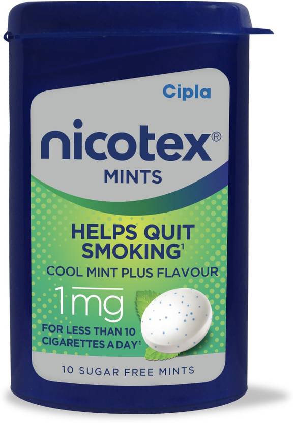 Cipla Nicotex Mints Nicotine 1mg Sugar Free Lozenges(1 x 10Pcs) Cool
