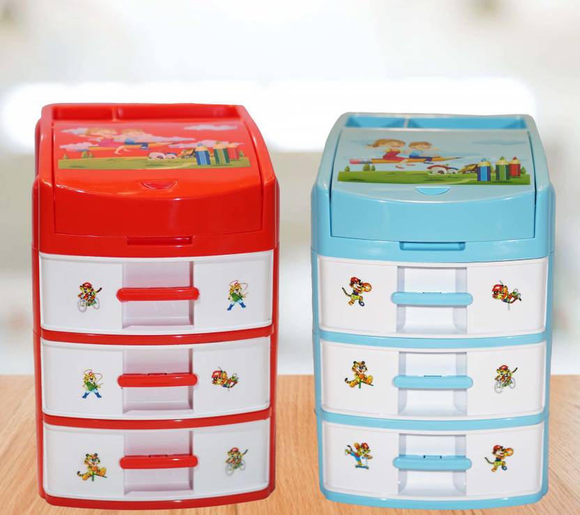 RFL 3 Compartments Plastic Small items storage organizer