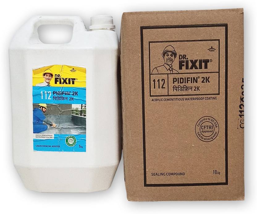 Pidilite 112 Pidifin 2K 15 Kg Acrylic Cementitious Two Component Waterproof Coating Crack Filler