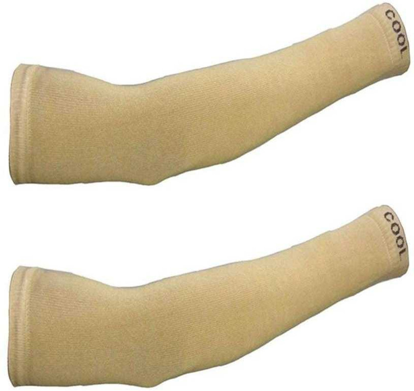 STYLE ACADEMY Cotton Arm Sleeve For Men & Women(Free, Beige)