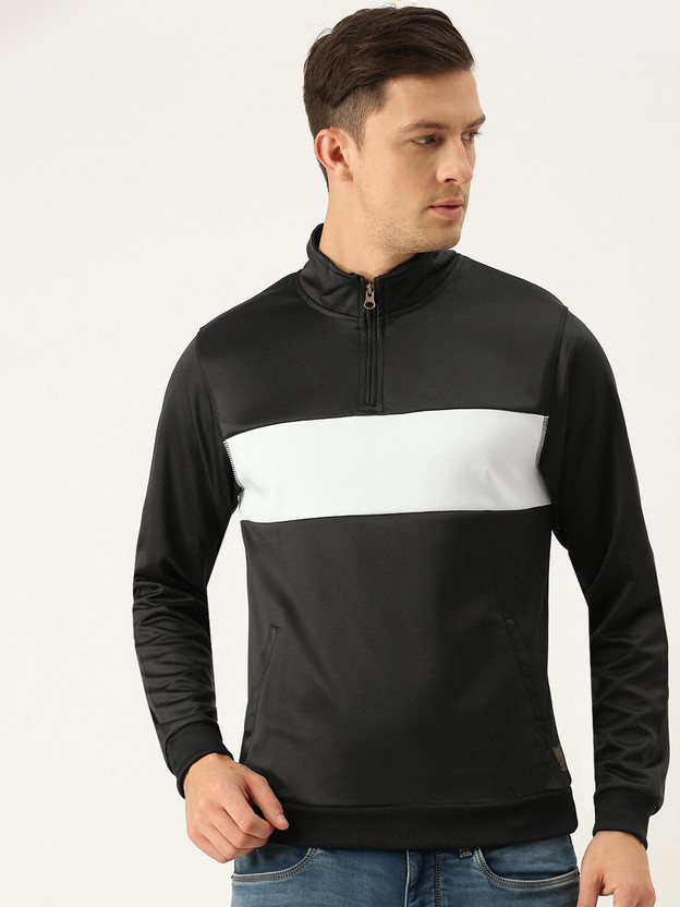 Full Sleeve Color Block Men Sweatshirt 