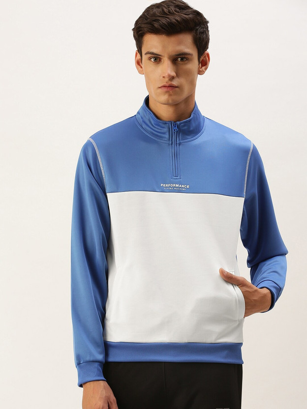 Sleeve Color Block Men Sweatshirt 