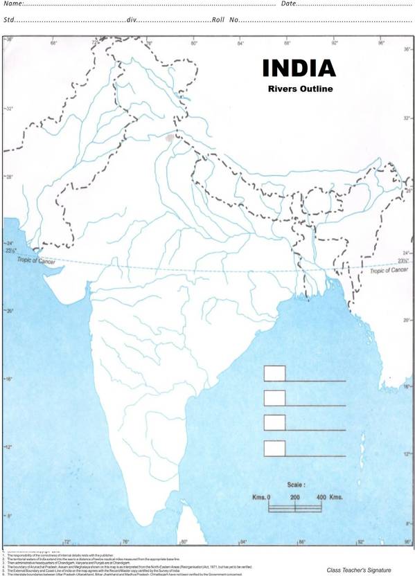 Blank Physical Map India Rivers vrogue co
