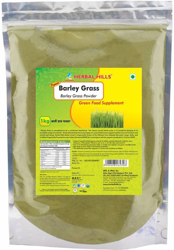 Herbal Hills Barley Grass Powder 1kg Price in India Buy Herbal Hills