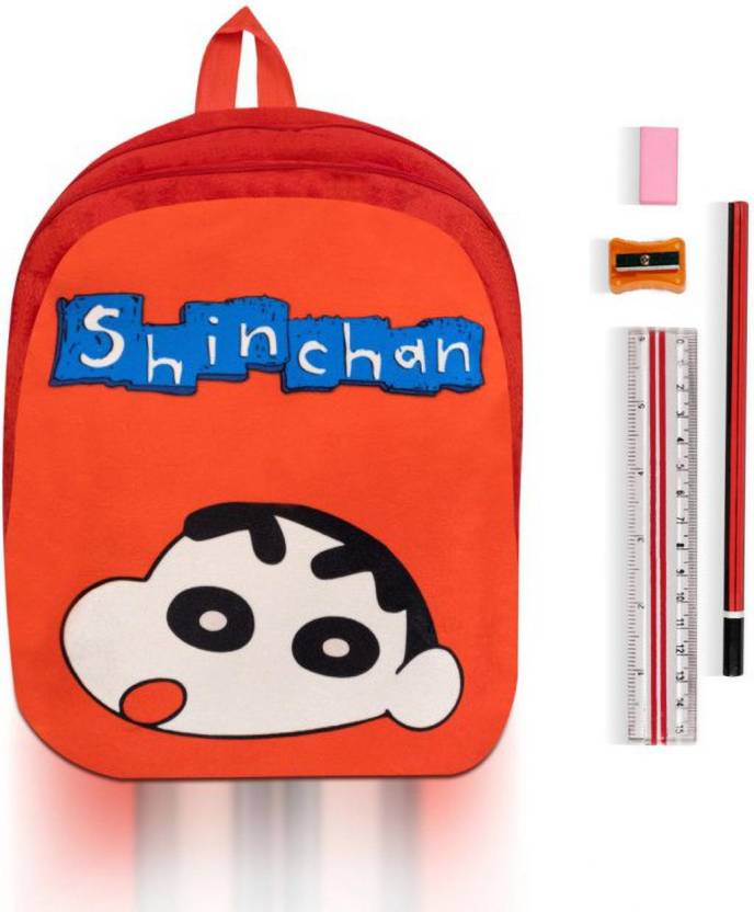 IUGA double compartment shinchan bag with school kit 11 L Backpack Red ...
