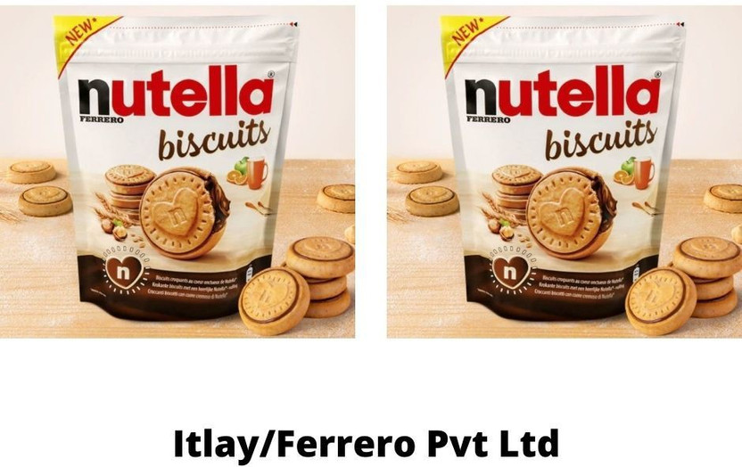 nutella Ferrero Biscuit With Hazelnut Spread (IMPORTED) (PACK OF 2) Cream Filled Biscuit(2 x 304 g)