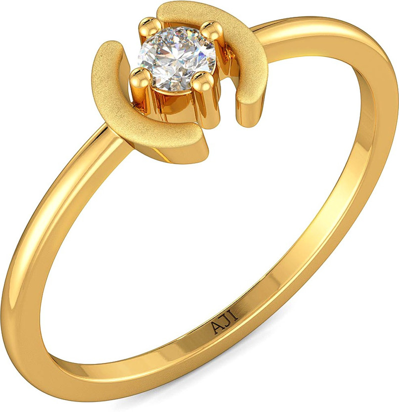 Joyalukkas Stylish Frail 22kt Cubic Zirconia Yellow Gold ring