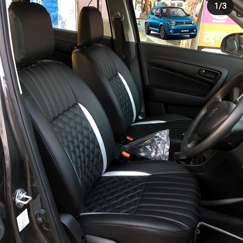 AutoSafe Leather Car Seat Cover For Maruti Ignis(Fixed Head Rest, Without Back Seat Arm Rest, 5 Seater, 2 Back Seat Head Rests)