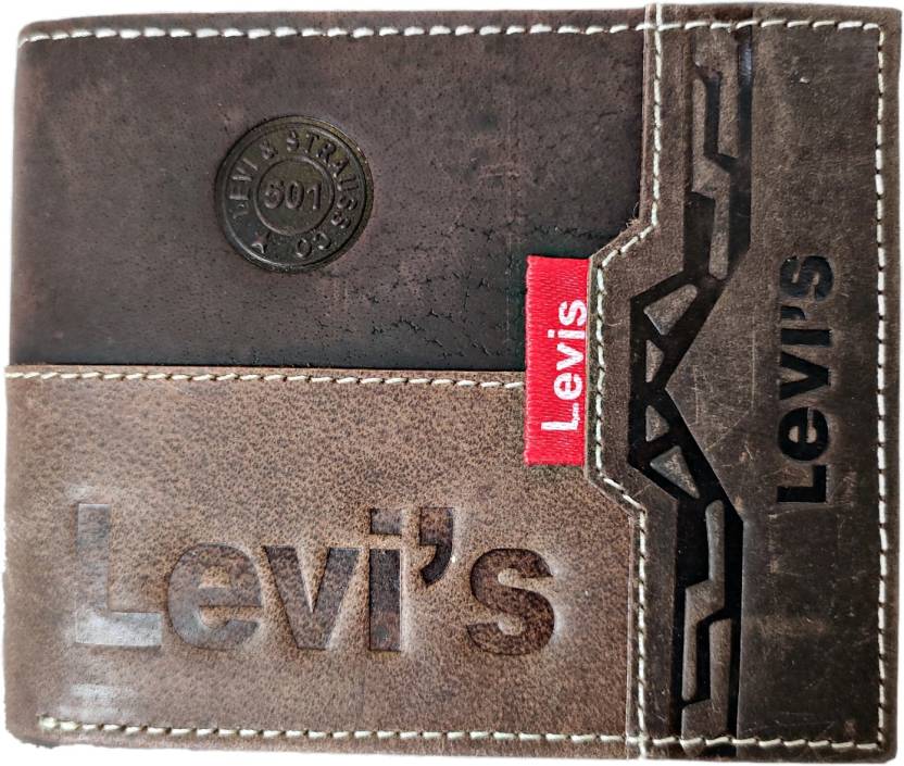 LEVI'S Men Casual Grey Genuine Leather Wallet Grey - Price in India |  