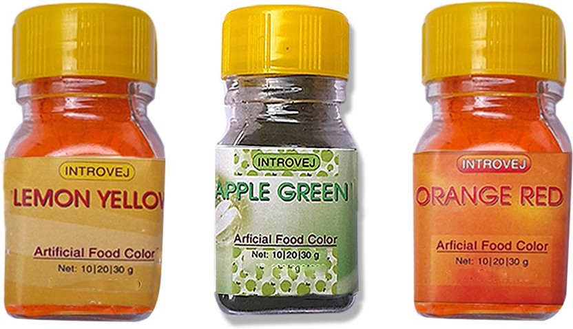 INTROVEJ Lemon Yellow Apple Orange Red Multicolor(30 g)