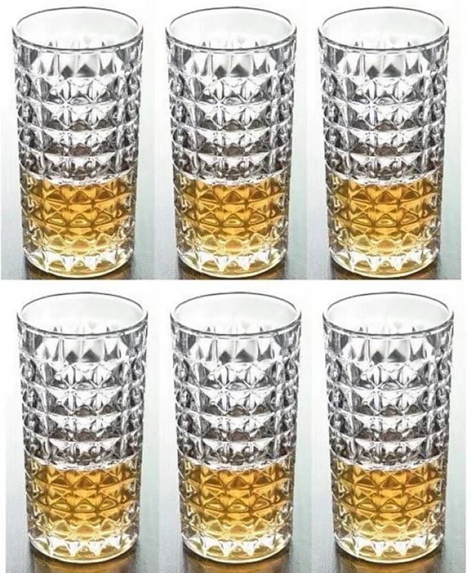 (Pack of 6) Italian Premium Glass Set Of 6 250 Ml, Water Glass, Soda