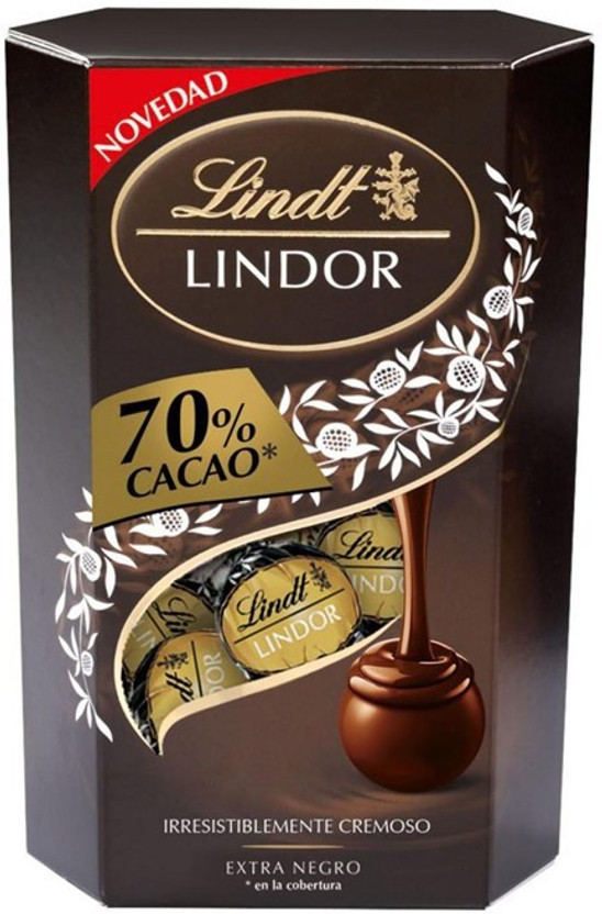 LINDT LINDOR 70% COCOA EXTRA DARK CHOCOLATE IMPORTED 200gms Truffles(200 g)