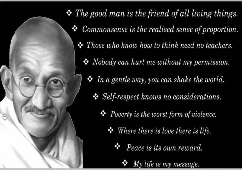 Poster Mahatma Gandhi sl506 (Plastic Large Wall Poster, 36x24 Inches ...