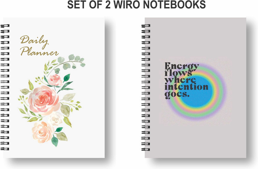 Papco Planner A5 Planner Ruled 144 Pages(Grey, Multicolor, Pack of 2)