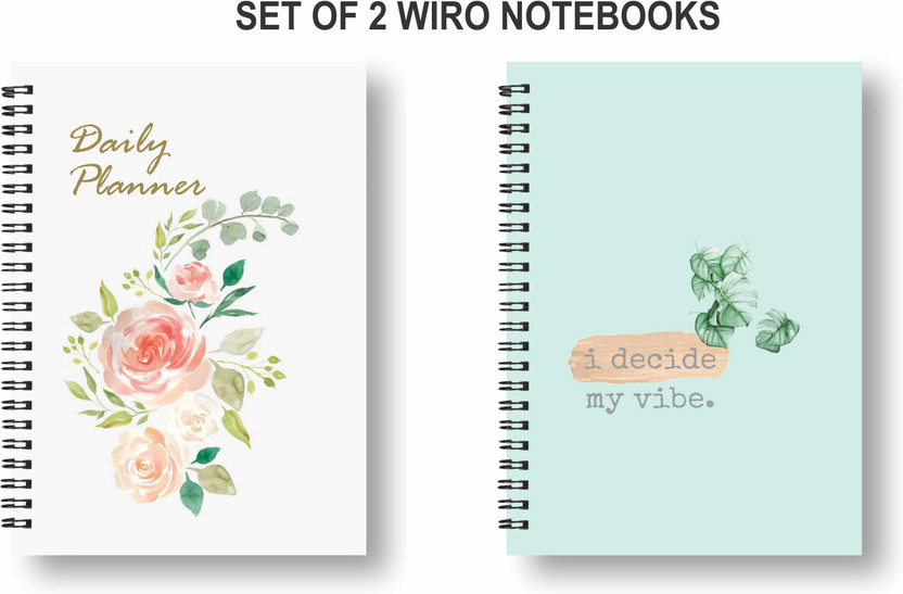 Papco Planner A5 Planner Ruled 144 Pages(Blue, Multicolor, Pack of 2)