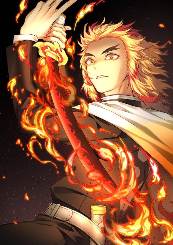 Rengoku Kyoujurou Demon Slayer Matte Finish Poster Paper Print