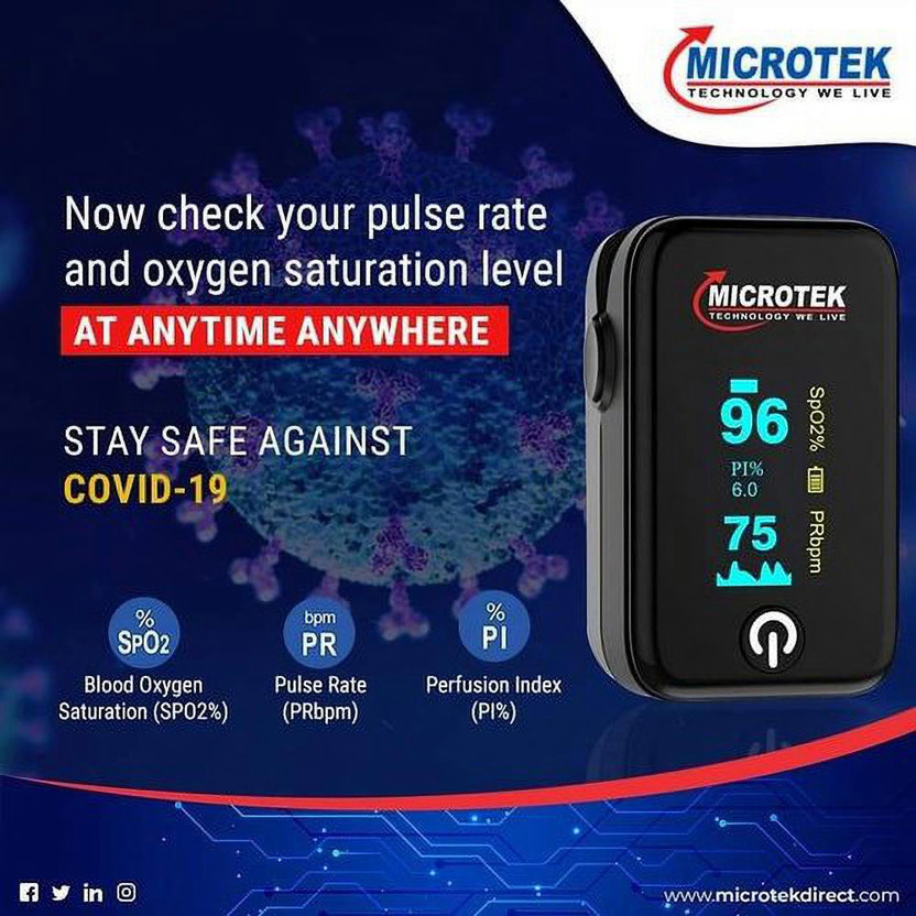 Microtek ox6 Pulse Oximeter(Black)